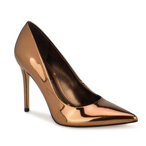 NEW NINE WEST Metallic Bronze Stiletto High Heels Size 7